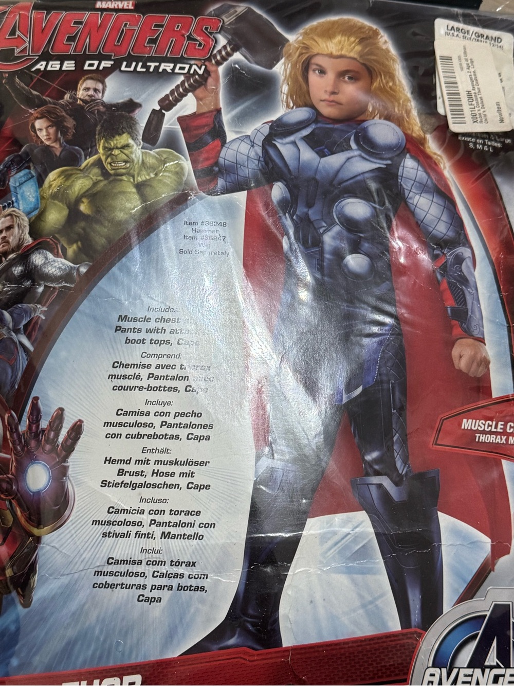 Rubie's Avengers Thor Kids Costume - Blue, Red, Blonde